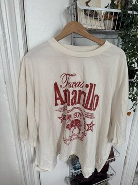 ASOS men’s Texas Amarillo Vintage-Style Cream Graphic Tee